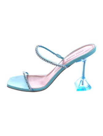 Amina Muaddi Gilda Leather Slides