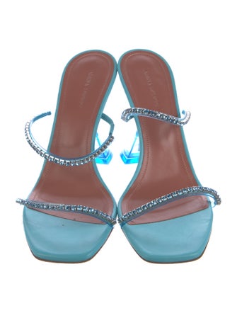 Amina Muaddi Gilda Leather Slides