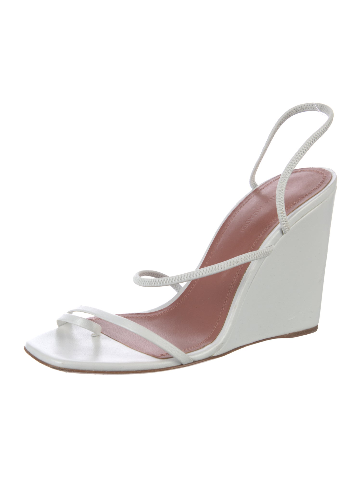 Amina Muaddi Naima Leather Slingback Sandals