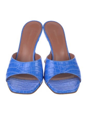 Amina Muaddi Lupita Leather Slides