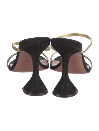 Amina Muaddi Suede Slides