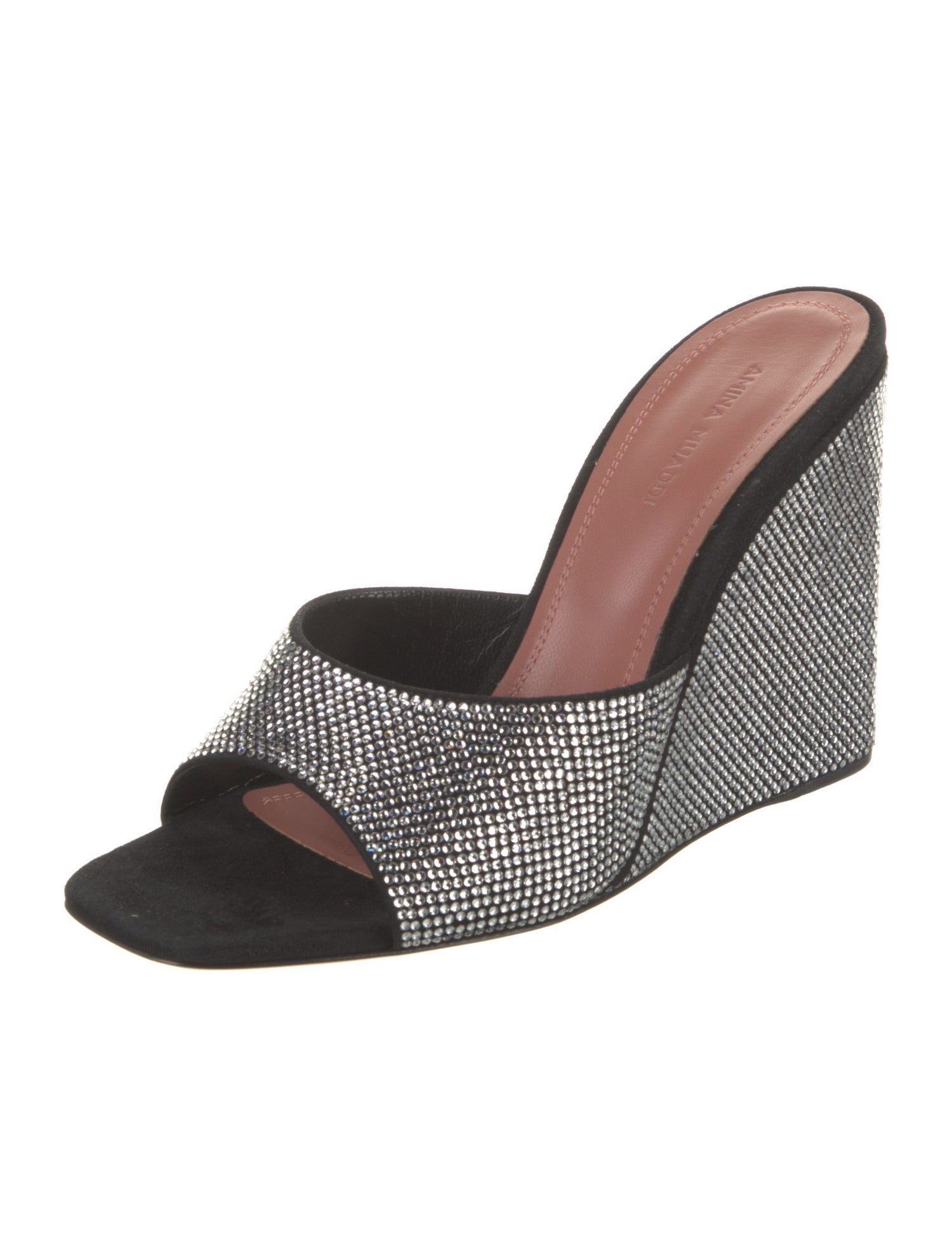 Amina Muaddi Lupita Crystal Sandals