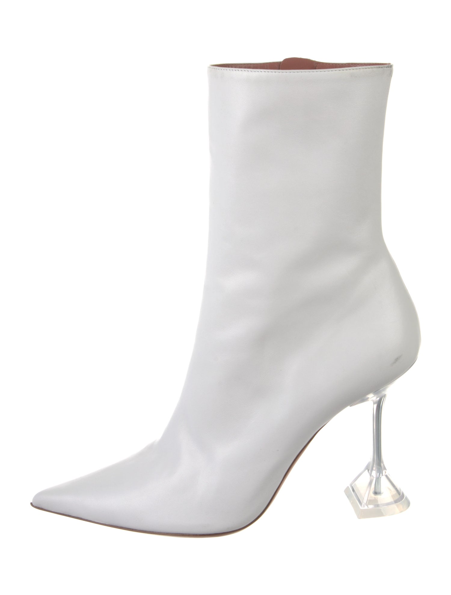 Amina Muaddi Giorgia Leather Sock Boots