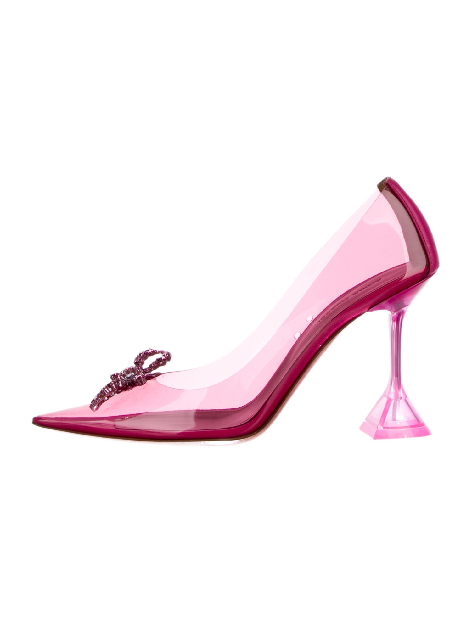 Amina Muaddi PVC Bow Accents Slingback Pumps w/ Tags