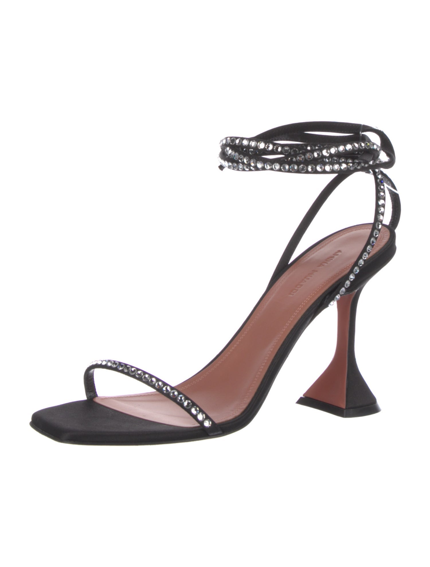 Amina Muaddi Vita Satin Sandals