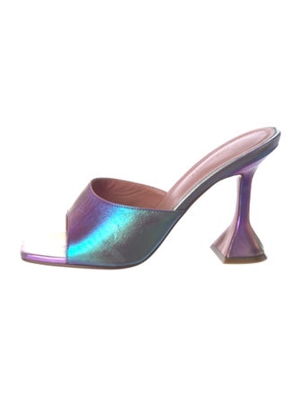 Amina Muaddi Lupita Leather Slides