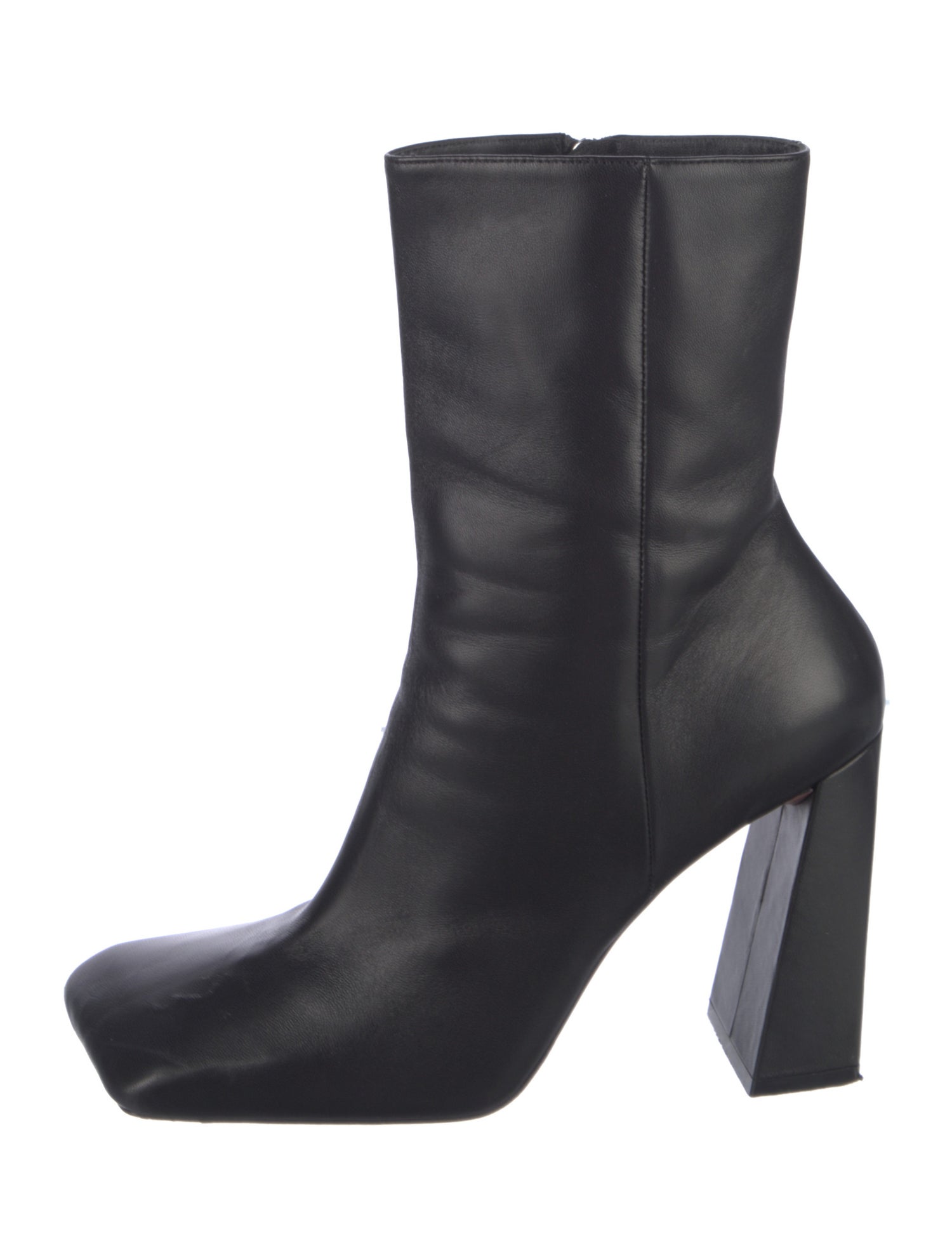 Amina Muaddi Marine Leather Boots