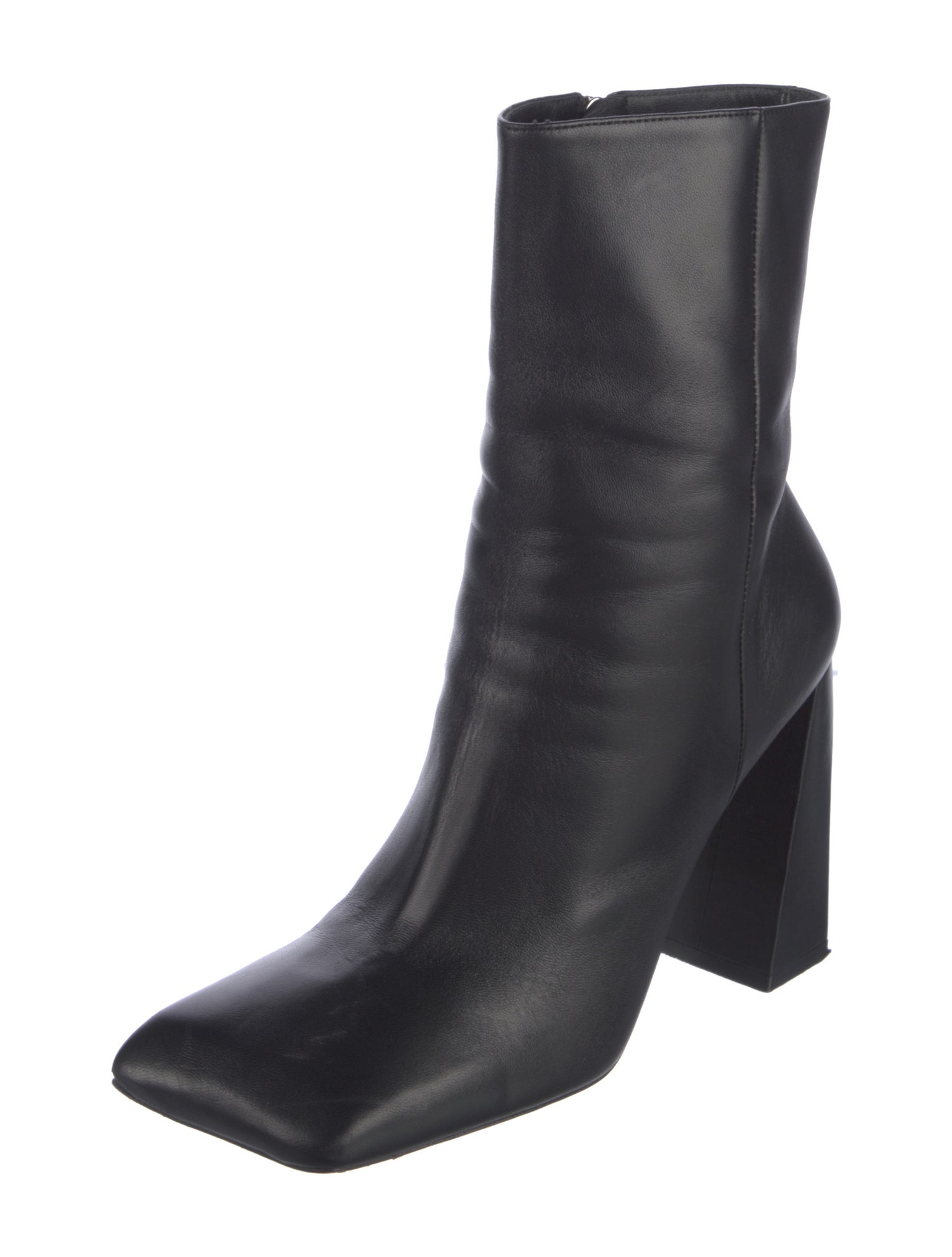 Amina Muaddi Marine Leather Boots