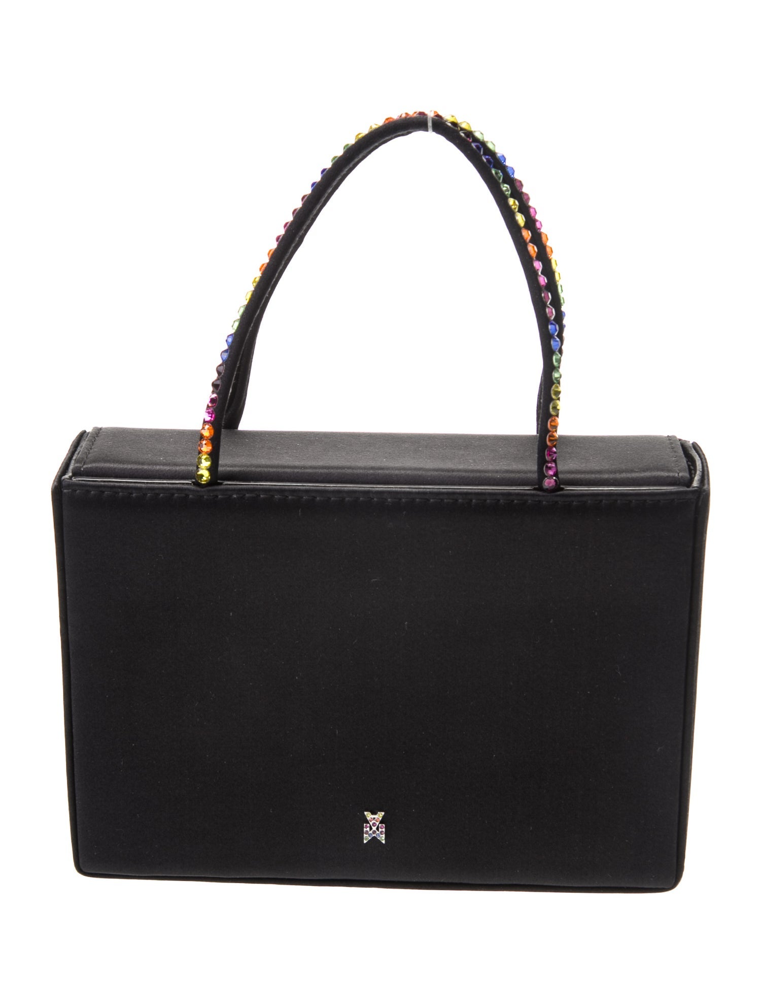 Amina Muaddi Satin Top Handle Bag