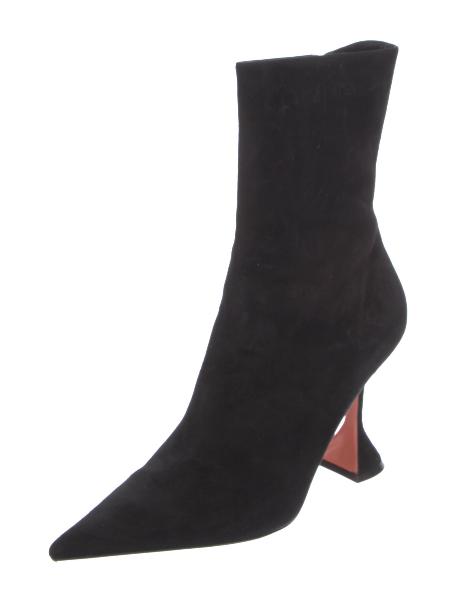 Amina Muaddi Georgia 95mm Suede Sock Boots