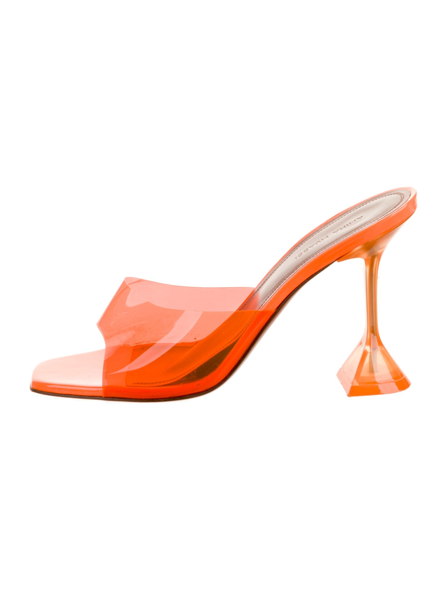 Amina Muaddi Lupita Glass PVC Slides