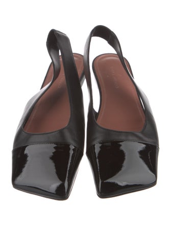 Amina Muaddi ANE Leather Slingback Flats