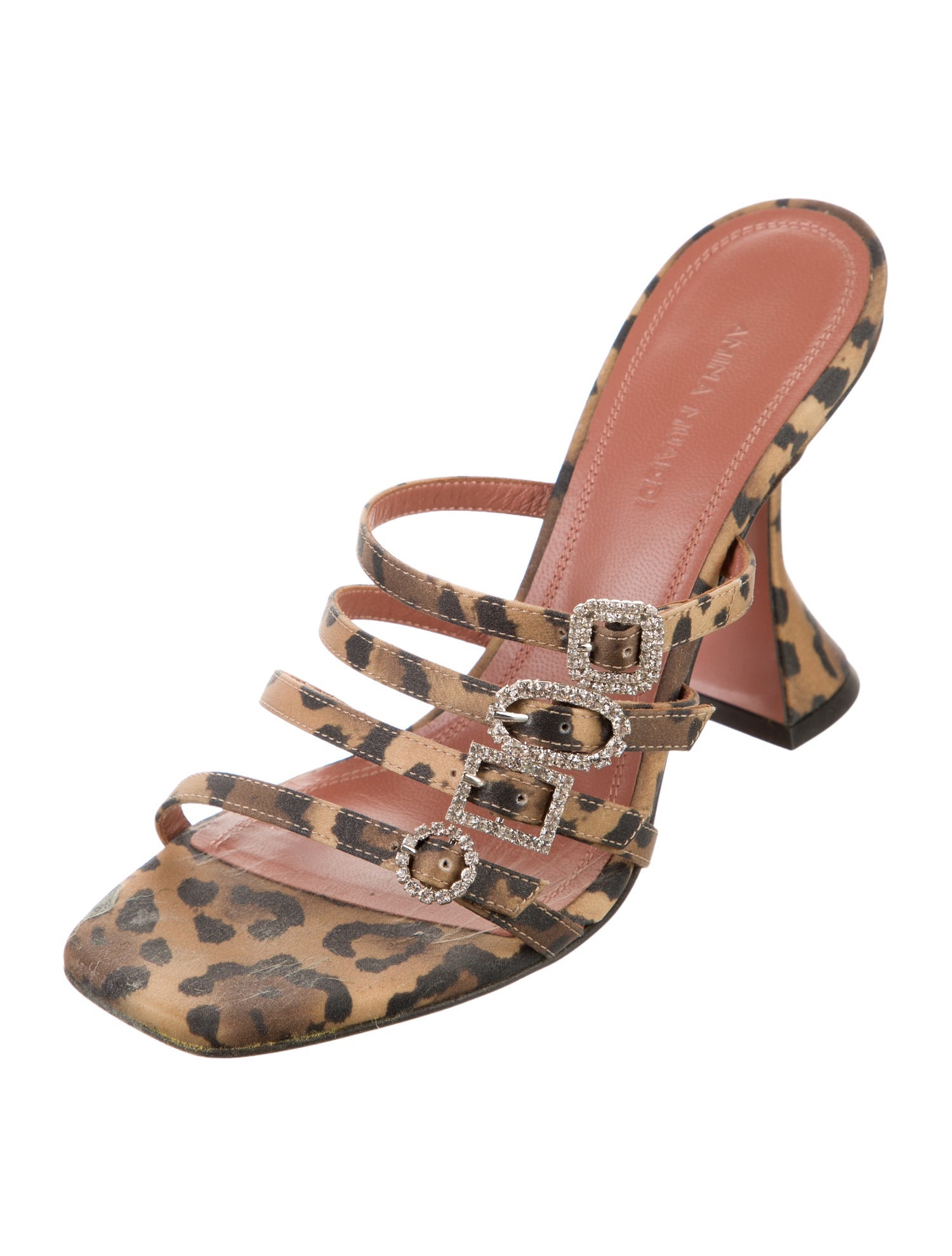 Amina Muaddi Robyn Satin Slides