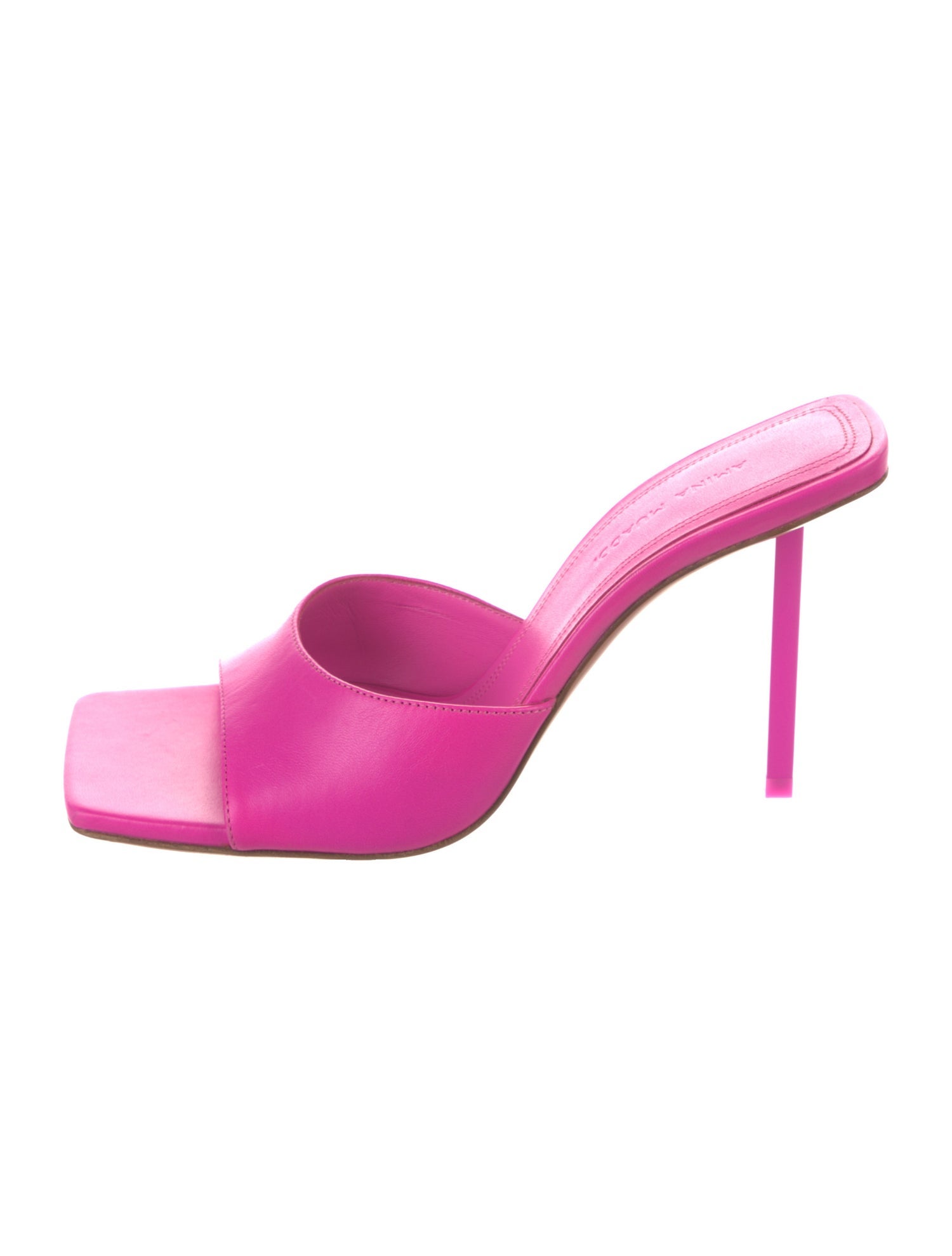 Amina Muaddi Laura Leather Slides