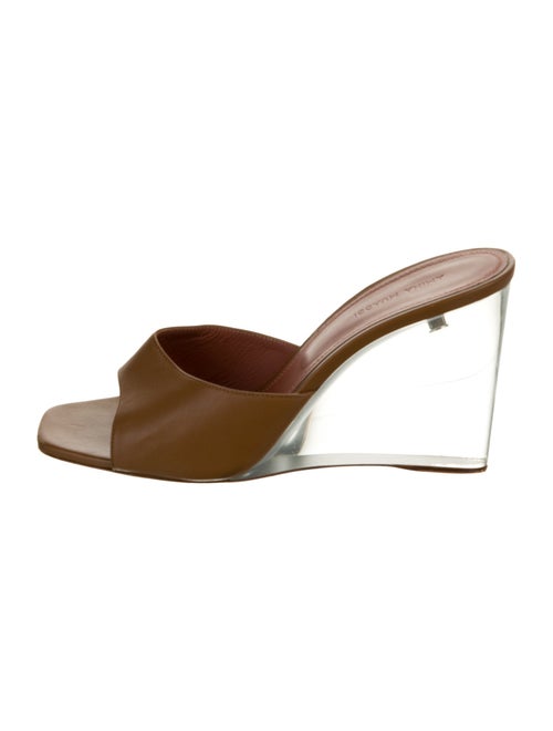 Amina Muaddi Leather Slides