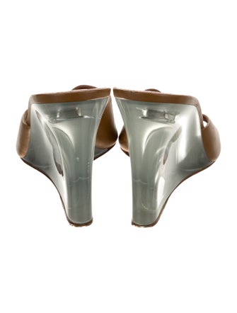 Amina Muaddi Leather Slides