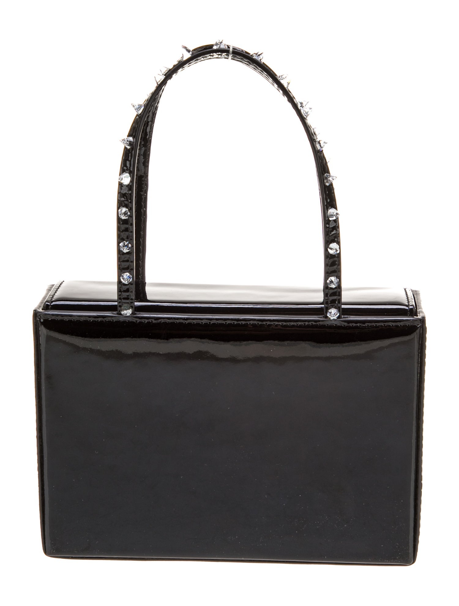 Amina Muaddi Patent Leather Evening Bag