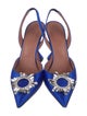 Amina Muaddi Begum Satin Slingback Pumps