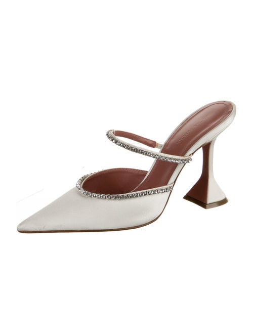 Amina Muaddi Gilda Satin Mules