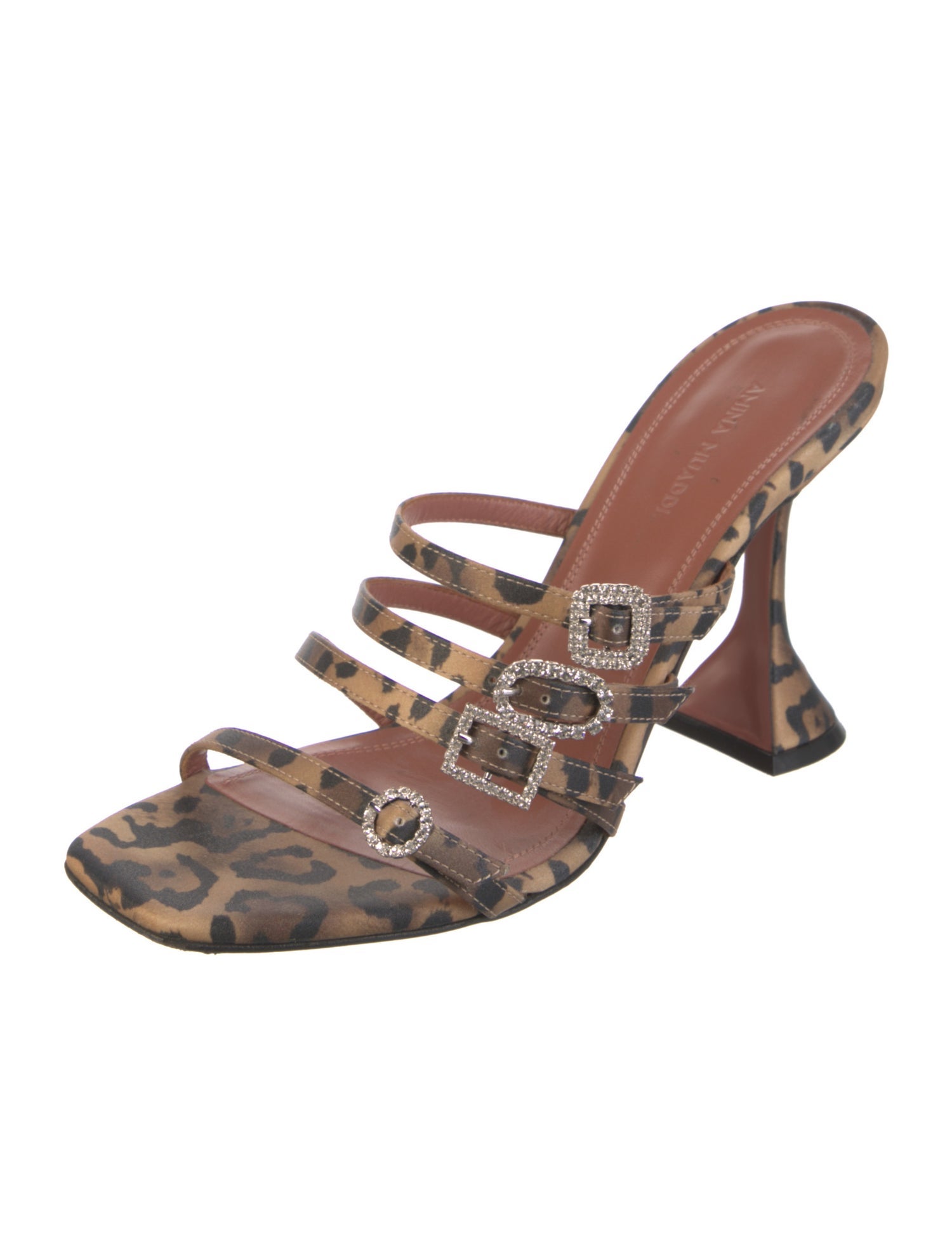 Amina Muaddi Robyn Satin Slides