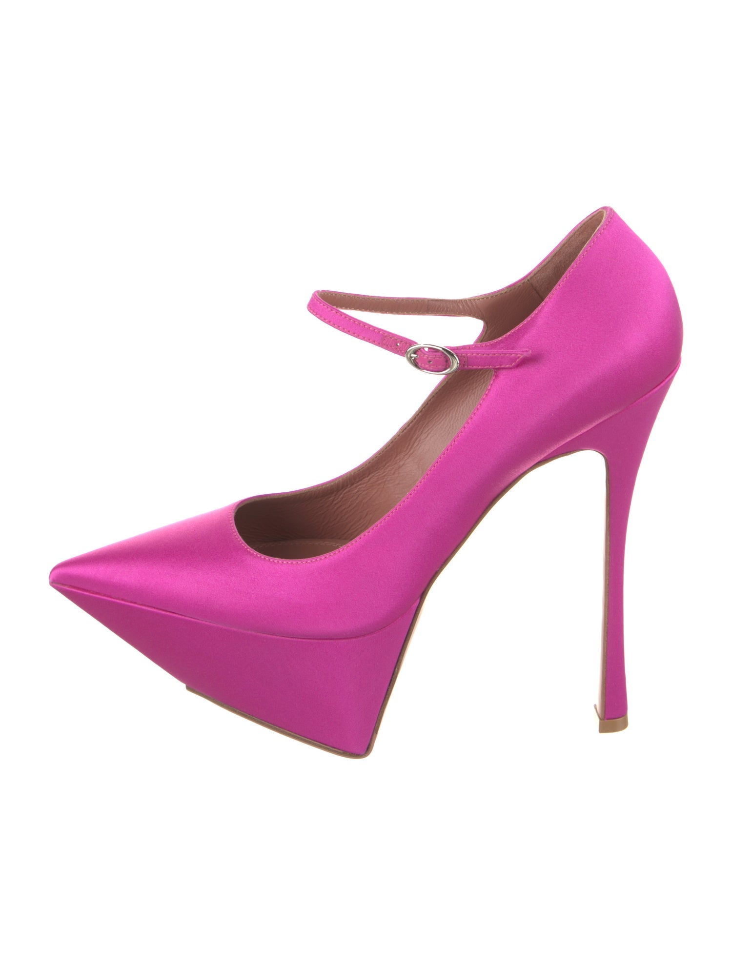 Amina Muaddi Yigit Satin Pumps