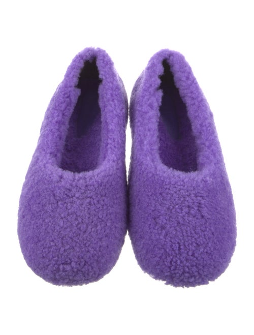 Amina Muaddi Rumi Shearling Flats