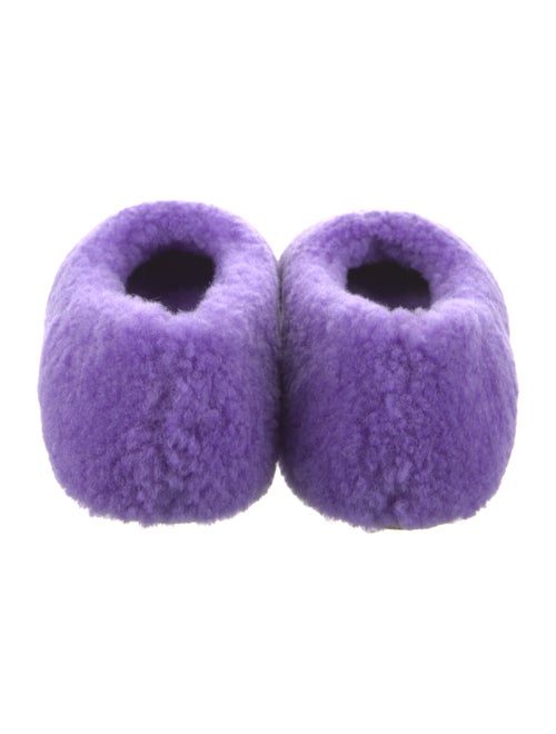 Amina Muaddi Rumi Shearling Flats