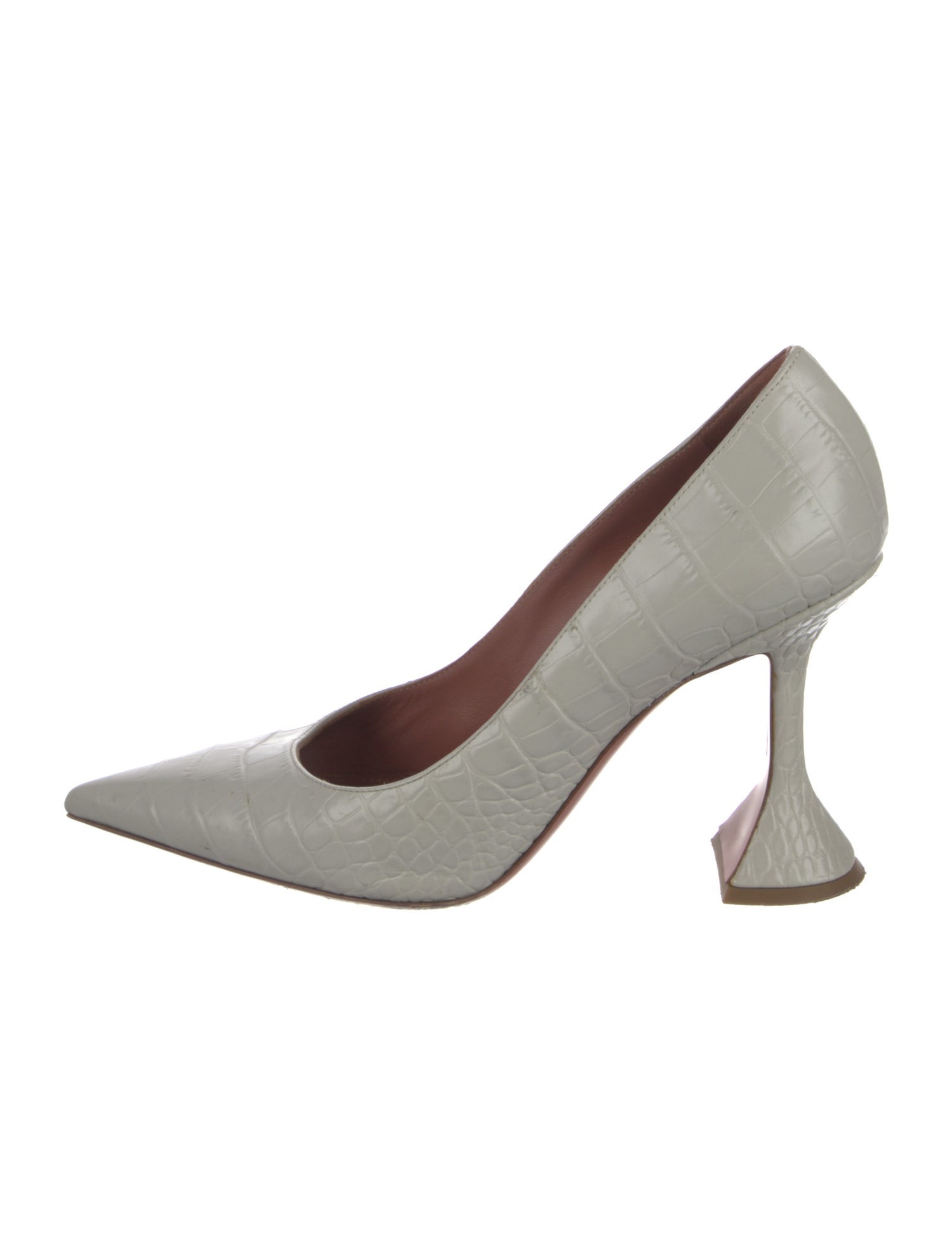 Amina Muaddi Leather Pumps