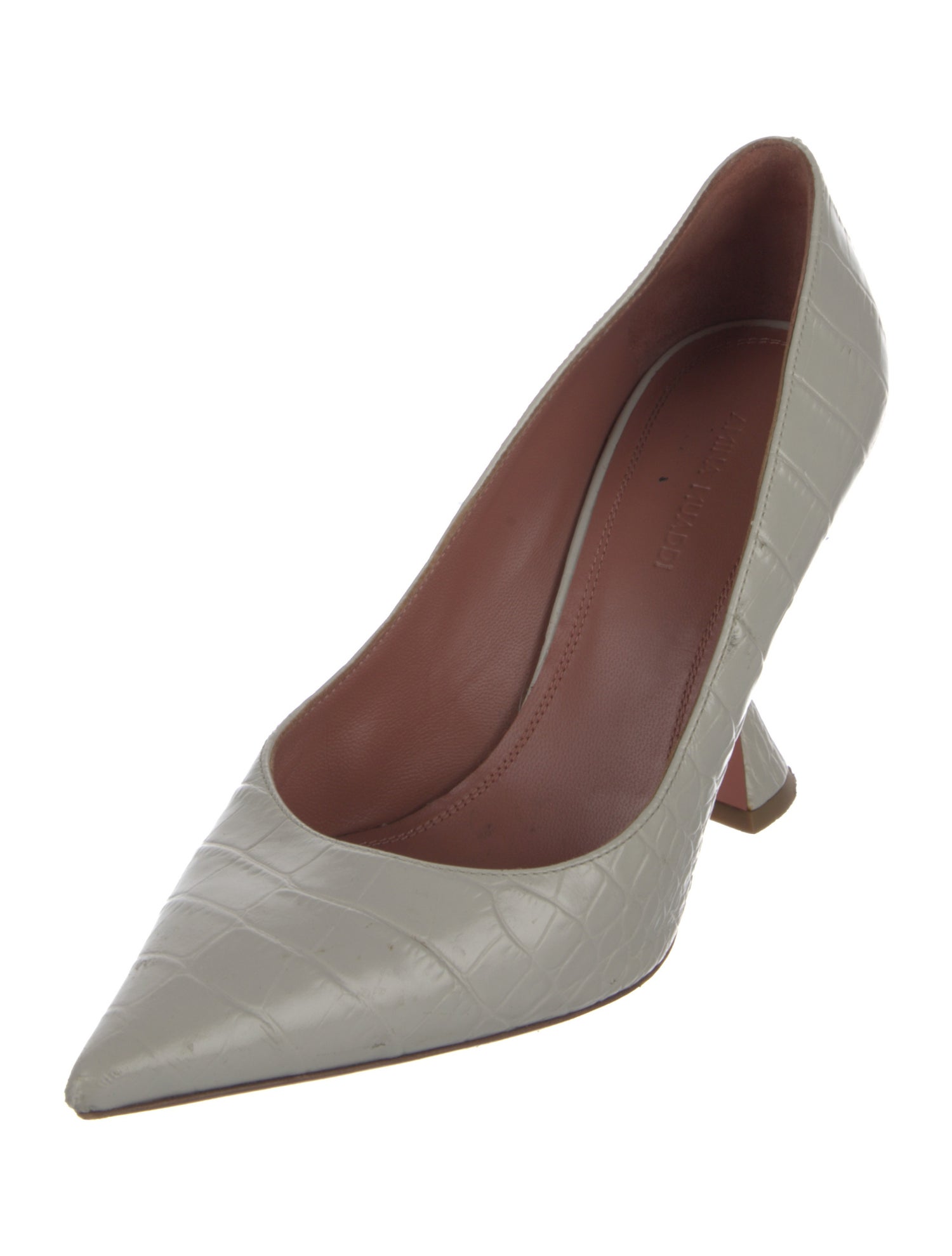 Amina Muaddi Leather Pumps