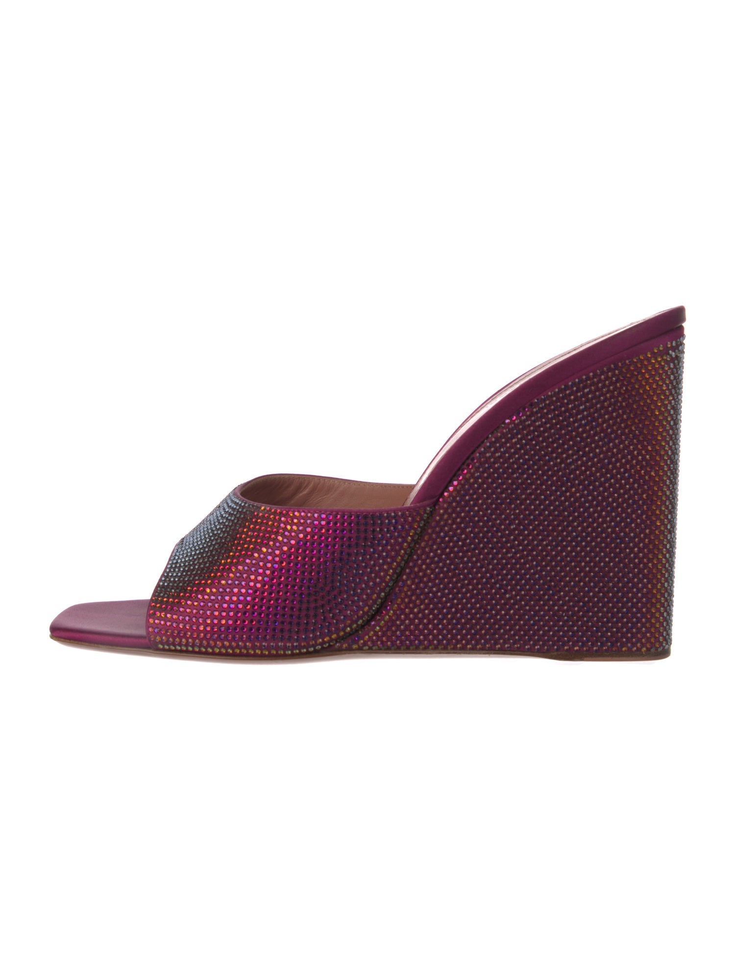 Amina Muaddi Lupita Satin Slides