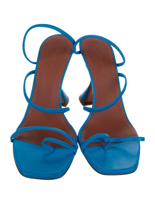 Amina Muaddi Leather Slides