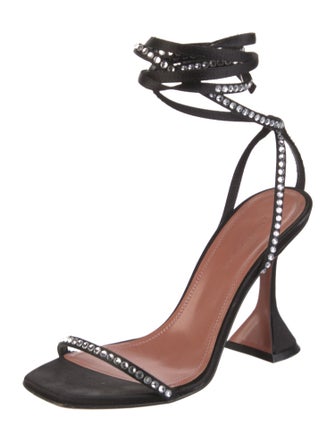 Amina Muaddi Vita Satin Slingback Pumps