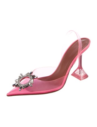 Amina Muaddi Begum PVC Slingback Pumps