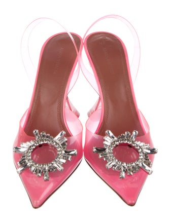 Amina Muaddi Begum PVC Slingback Pumps