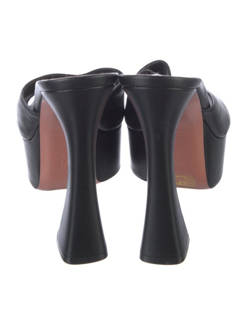 Amina Muaddi Leather Slides