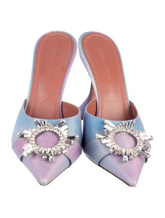 Amina Muaddi Begum Satin Mules