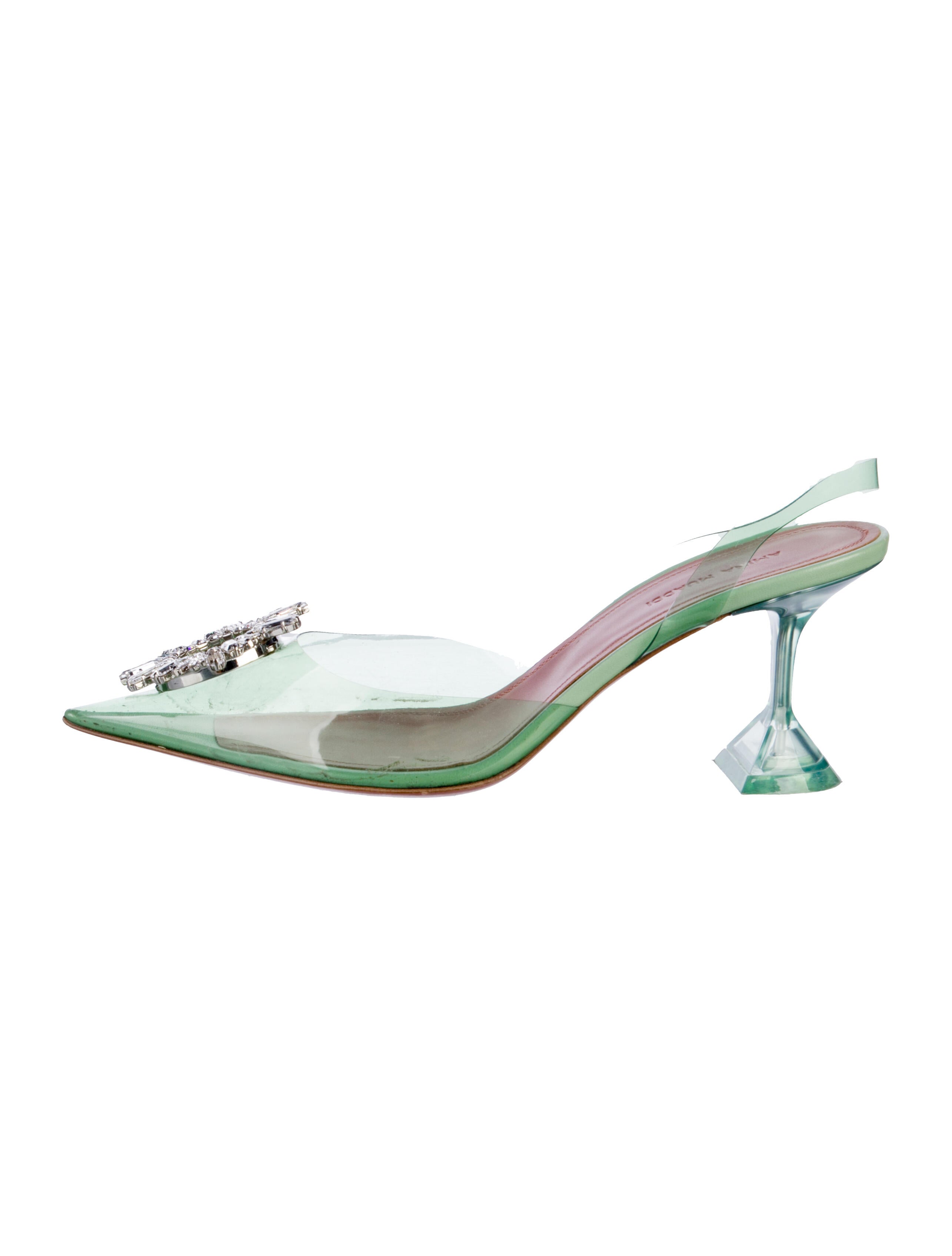 Amina Muaddi Begum PVC Slingback Pumps