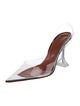 Amina Muaddi Holli PVC Slingback Pumps