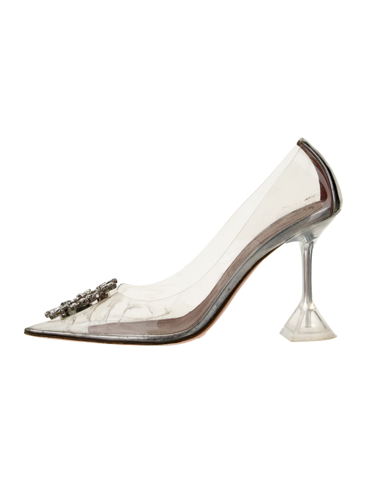 Amina Muaddi Glass Begum PVC Pumps