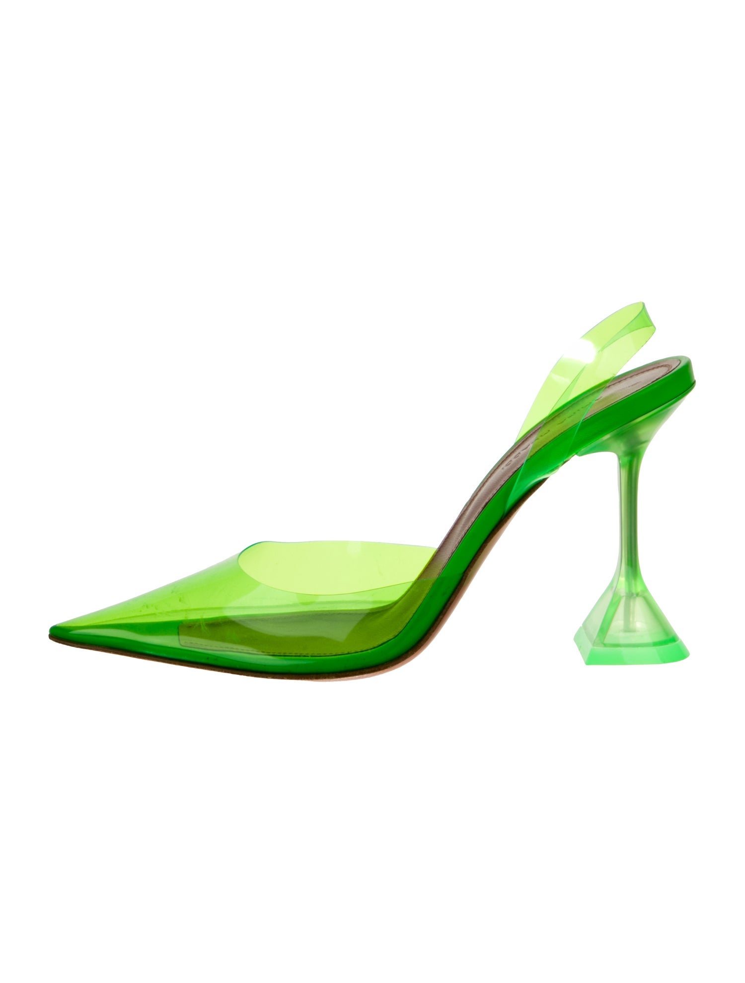 Amina Muaddi Holli PVC Slingback Pumps