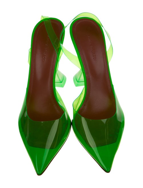 Amina Muaddi Holli PVC Slingback Pumps