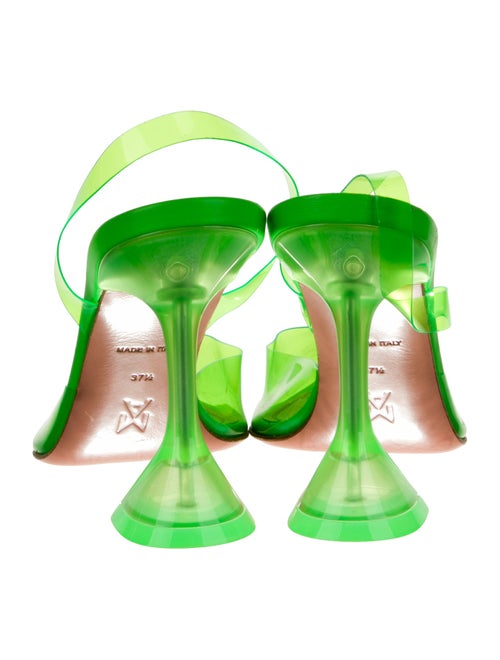 Amina Muaddi Holli PVC Slingback Pumps