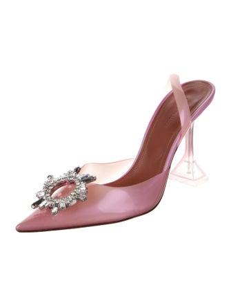 Amina Muaddi Begum PVC Slingback Pumps