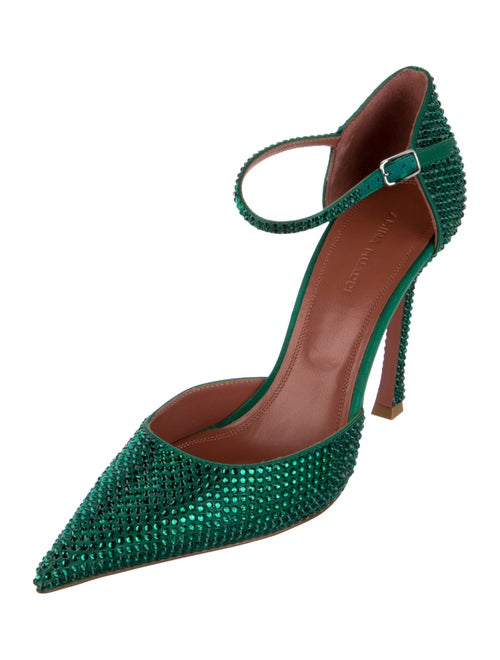 Amina Muaddi Crystal D'Orsay Pumps