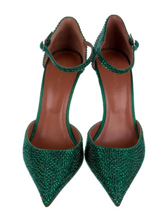 Amina Muaddi Crystal D'Orsay Pumps
