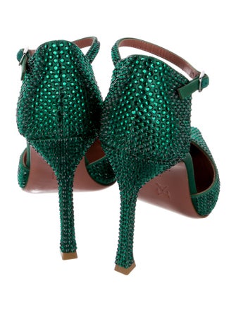Amina Muaddi Crystal D'Orsay Pumps