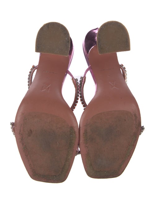 Amina Muaddi Gilda Leather Sandals