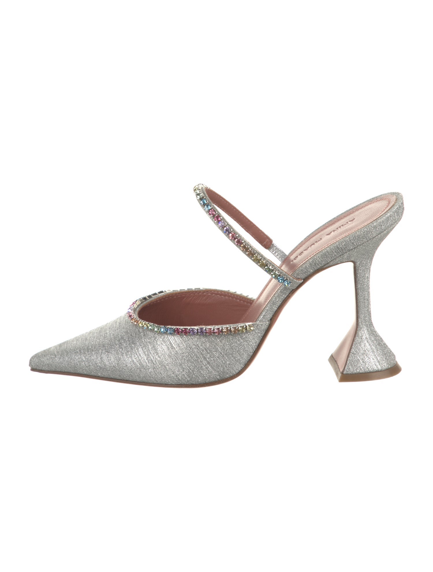 Amina Muaddi Gilda Crystal Embellishments Mules