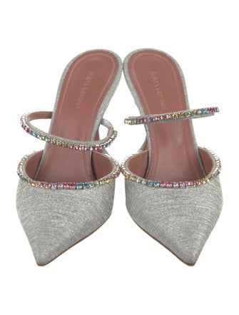 Amina Muaddi Gilda Crystal Embellishments Mules