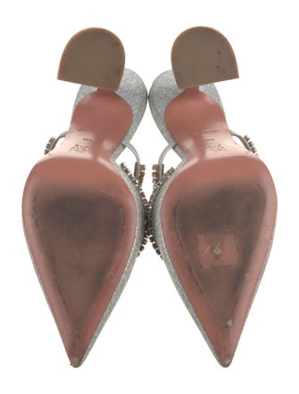 Amina Muaddi Gilda Crystal Embellishments Mules